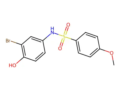 N-(3-bromo-4-hydroxyphenyl)-4-methoxybenzenesulfonamide structure