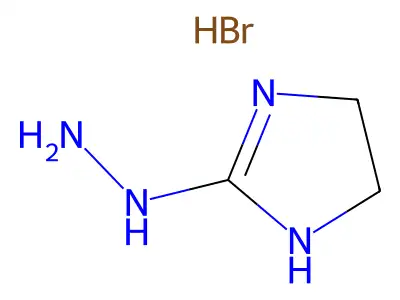2-Hydrazino-delta-2-imidazoline hydrobromide structure