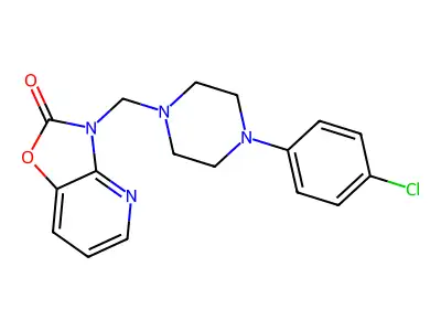 Oxazolo(4,5-b)pyridin-2(3H)-one, 3-((4-(4-chlorophenyl)-1-piperazinyl)methyl)- structure