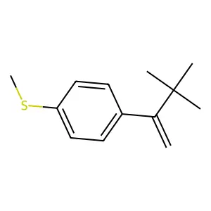 Benzene, 1-(2,2-dimethyl-1-methylenepropyl)-4-(methylthio)- structure