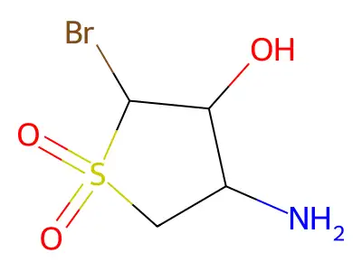 4-Amino-2-bromotetrahydrothiophene-3-OL 1,1-dioxide structure