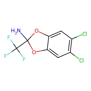 5,6-Dichloro-2-(trifluoromethyl)-1,3-benzodioxol-2-amine structure