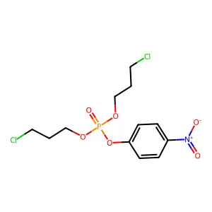 Phosphoric acid, bis(3-chloropropyl) p-nitrophenyl ester structure