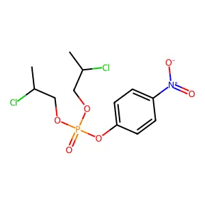 Bis(2-chloropropyl) 4-nitrophenyl phosphate structure