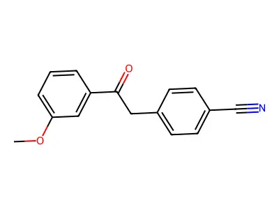 4-[2-(3-Methoxyphenyl)-2-oxoethyl]benzonitrile structure