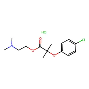 2-(Dimethylamino)ethyl 2-(4-chlorophenoxy)-2-methylpropionate hydrochloride structure