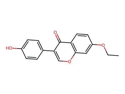 7-Ethoxy-3-(4-hydroxyphenyl)-4H-1-benzopyran-4-one structure