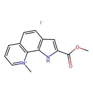 2-Carbomethoxy-1H-pyrrolo(3,2-h)-N-methylquinolinium iodide structure