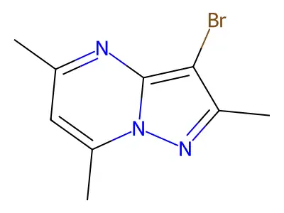 3-Bromo-2,5,7-trimethylpyrazolo[1,5-a]pyrimidine structure