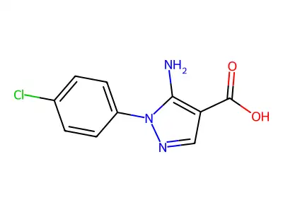 5-Amino-1-(4-chlorophenyl)-1H-pyrazole-4-carboxylic acid structure