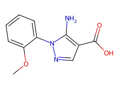 5-Amino-1-(2-methoxyphenyl)-1H-pyrazole-4-carboxylic acid structure