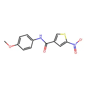 3-Thiophenecarboxamide, N-(4-methoxyphenyl)-5-nitro- structure