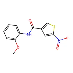 3-Thiophenecarboxamide, N-(2-methoxyphenyl)-5-nitro- structure