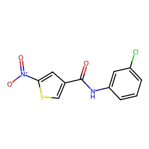 3-Thiophenecarboxamide, N-(3-chlorophenyl)-5-nitro- structure