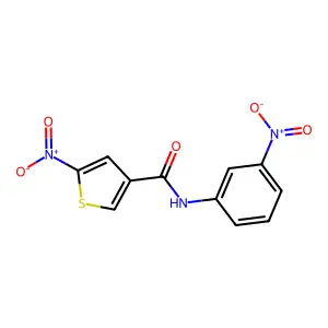 3-Thiophenecarboxamide, 5-nitro-N-(3-nitrophenyl)- structure