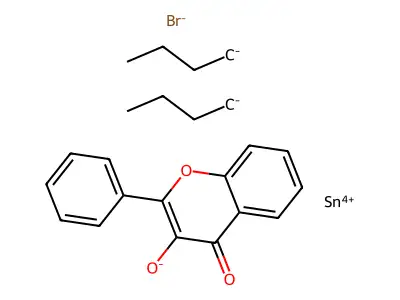 Dibutyltin 3-hydroxyflavone structure