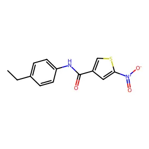 3-Thiophenecarboxamide, N-(4-ethylphenyl)-5-nitro- structure