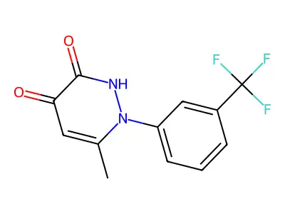 3,4-Pyridazinedione, 1,2-dihydro-6-methyl-1-(3-(trifluoromethyl)phenyl)- structure