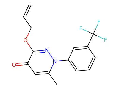 4(1H)-Pyridazinone, 6-methyl-3-(2-propenyloxy)-1-(3-(trifluoromethyl)phenyl)- structure