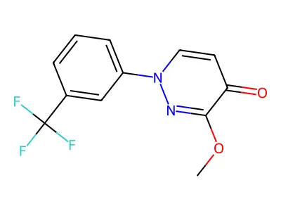4(1H)-Pyridazinone, 3-methoxy-1-(3-(trifluoromethyl)phenyl)- structure