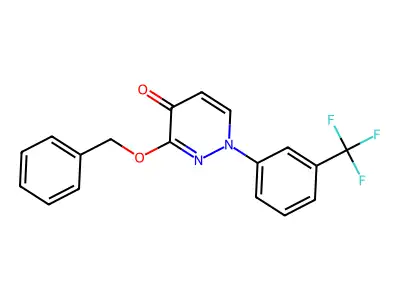 4(1H)-Pyridazinone, 3-(phenylmethoxy)-1-(3-(trifluoromethyl)phenyl)- structure