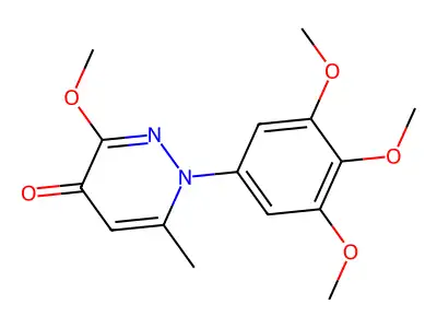 4(1H)-Pyridazinone, 3-methoxy-6-methyl-1-(3,4,5-trimethoxyphenyl)- structure