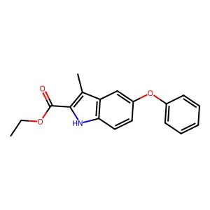 ethyl 3-methyl-5-phenoxy-1H-indole-2-carboxylate structure