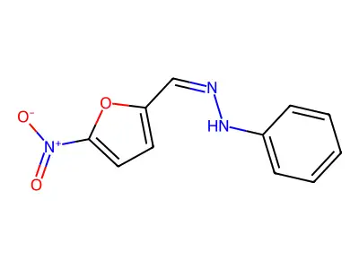 N-[(Z)-(5-nitrofuran-2-yl)methylideneamino]aniline structure