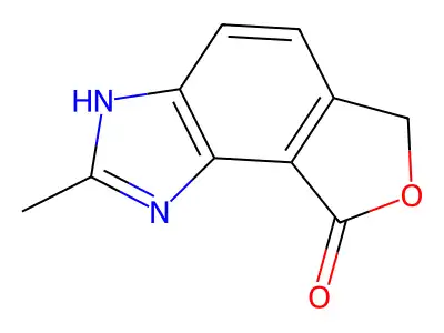 2-Methyl-3,6-dihydrofuro[3,4-e]benzimidazol-8-one structure