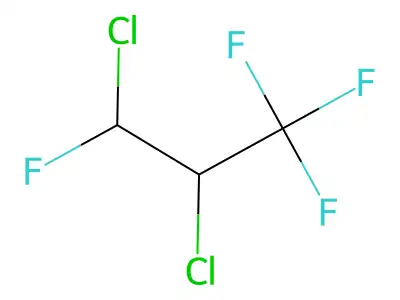 2,3-Dichloro-1,1,1,3-tetrafluoropropane structure