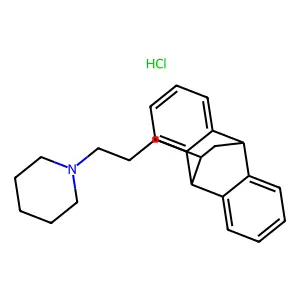 9,10-Ethanoanthracene, 9,10-dihydro-11-(3-piperidinopropyl)-, hydrochloride structure