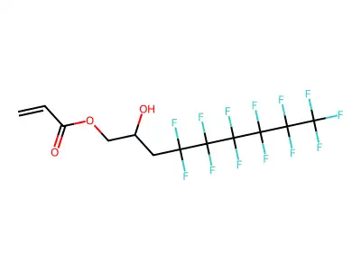 4,4,5,5,6,6,7,7,8,8,9,9,9-Tridecafluoro-2-hydroxynonyl acrylate structure