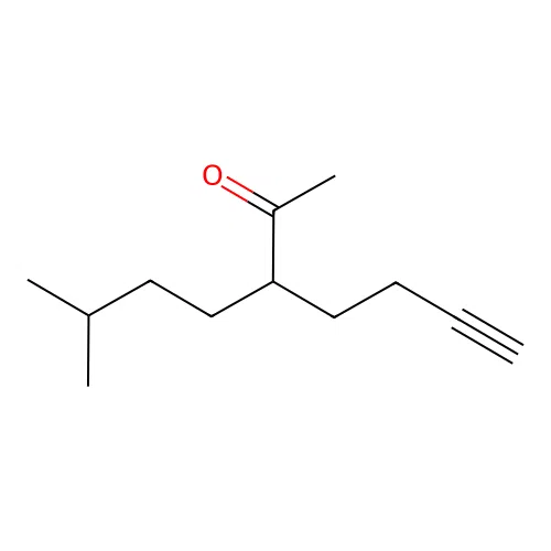 3-(3-Methylbutyl)hept-6-yn-2-one structure