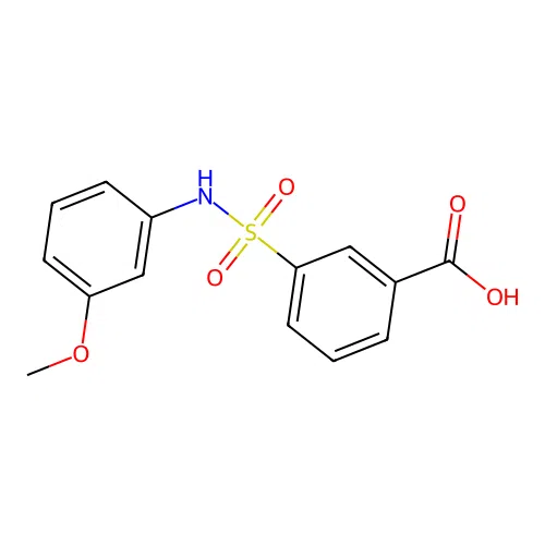 3-[(3-methoxyphenyl)sulfamoyl]benzoic Acid structure