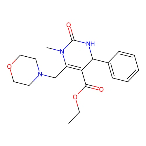ethyl 1-methyl-6-(morpholin-4-ylmethyl)-2-oxo-4-phenyl-1,2,3,4-tetrahydropyrimidine-5-carboxylate structure