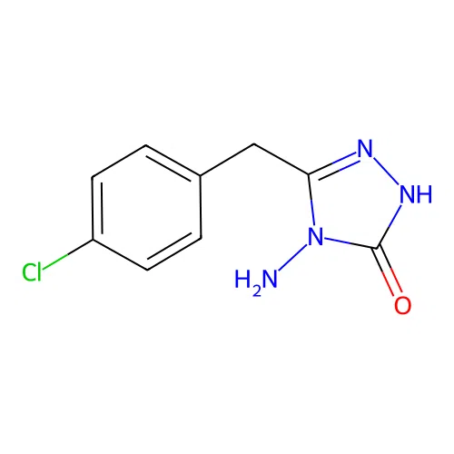 4-amino-3-[(4-chlorophenyl)methyl]-1H-1,2,4-triazol-5-one structure