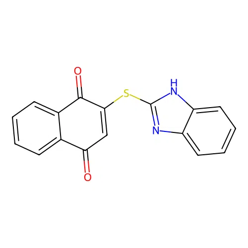 2-(1H-benzimidazol-2-ylsulfanyl)naphthalene-1,4-dione structure