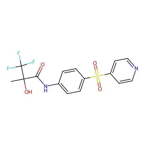 N-[4-(4-Pyridinylsulfonyl)phenyl]-2-hydroxy-2-methyl-3,3,3-trifluoropropanamide structure