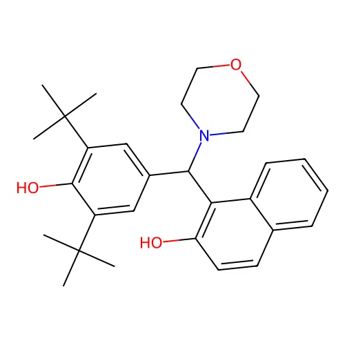1-[(3,5-Di-tert-butyl-4-hydroxyphenyl)(morpholin-4-yl)methyl]naphthalen-2-ol structure