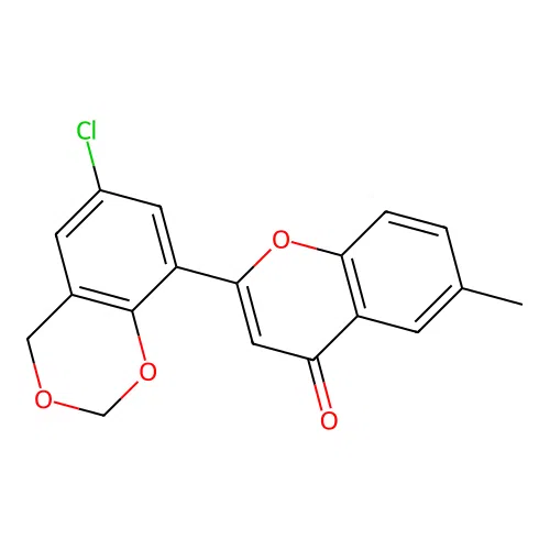2-(6-chloro-4H-benzo[d][1,3]dioxin-8-yl)-6-methyl-4H-chromen-4-one structure