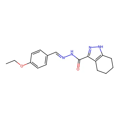 N'-[(E)-(4-ethoxyphenyl)methylidene]-4,5,6,7-tetrahydro-1H-indazole-3-carbohydrazide structure