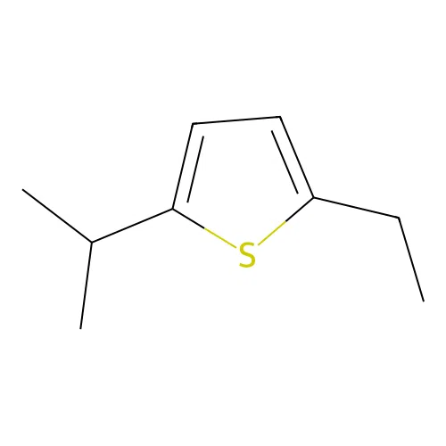 Thiophene, 2-ethyl-5-isopropyl structure