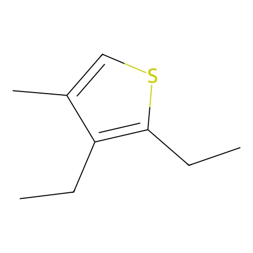 Thiophene, 2,3-diethyl-4-methyl structure
