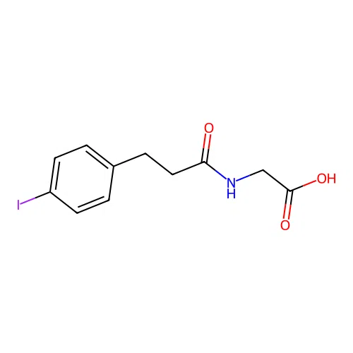 2-[3-(4-Iodophenyl)propanoylamino]acetic acid structure