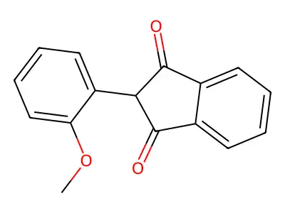 2-(2-methoxyphenyl)-1H-indene-1,3(2H)-dione structure