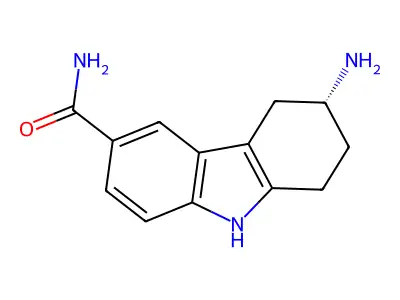 6-amino-6,7,8,9-tetrahydro-5H-carbazole-3-carboxamide structure