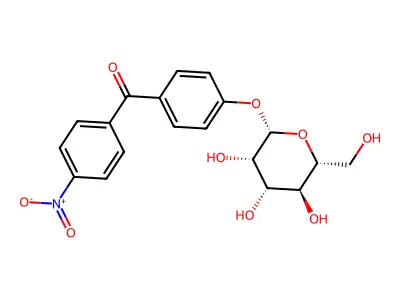 Methanone, (4-(beta-D-mannopyranosyloxy)phenyl)(4-nitrophenyl)- structure