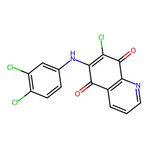 5,8-Quinolinedione, 6-((N-2,3-dichlorophenyl)amino)-7-chloro- structure