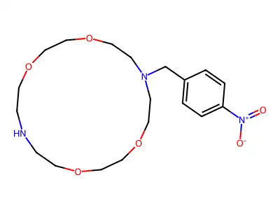 7-[(4-Nitrophenyl)methyl]-1,4,10,13-tetraoxa-7,16-diazacyclooctadecane structure