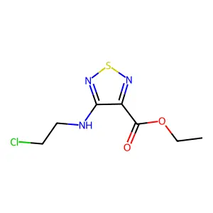 Ethyl 4-(2-chloroethylamino)-1,2,5-thiadiazole-3-carboxylate structure